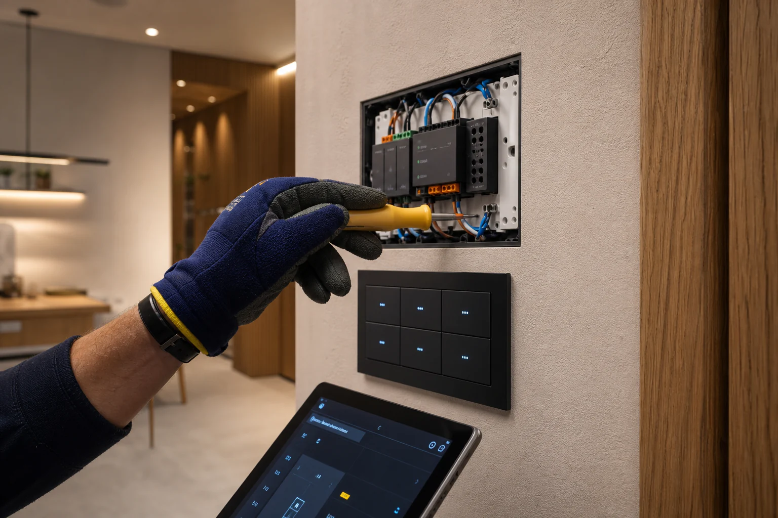 Controllo intelligente dell'illuminazione in un ambiente domestico